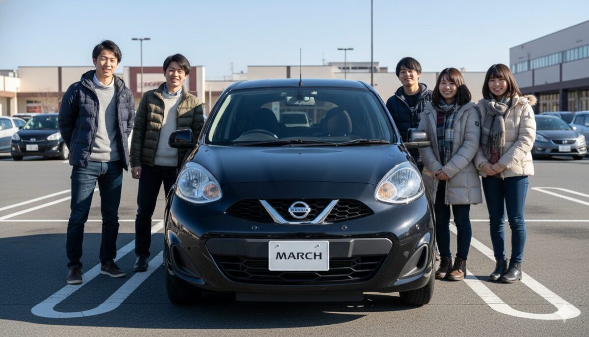 大学生グループと黒のマーチ