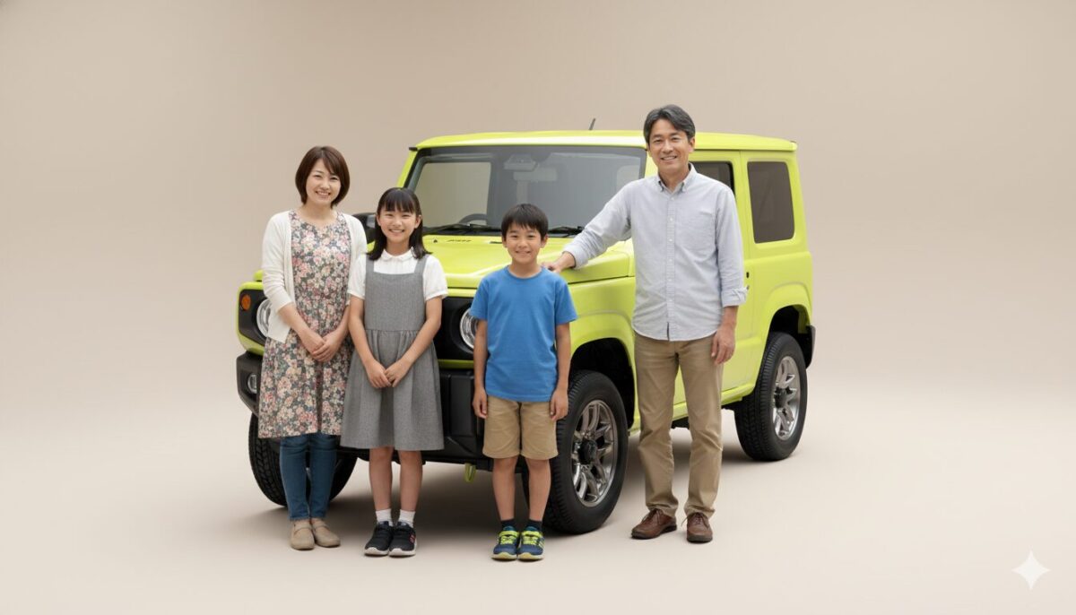 ジムニーは何人乗り？子供込みでも軽自動車だから4人が基本
