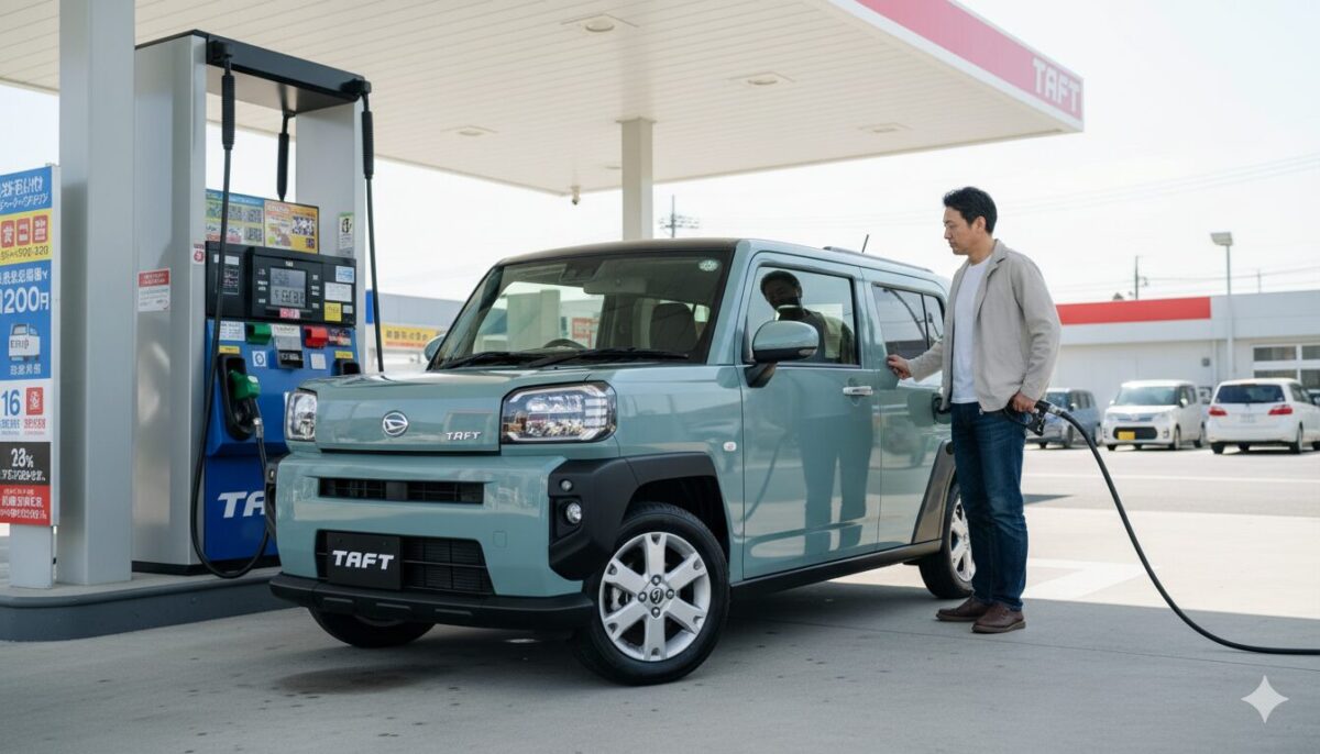 タフトはガソリン満タンでいくら？走行距離は何キロ走る？何リットル入る？