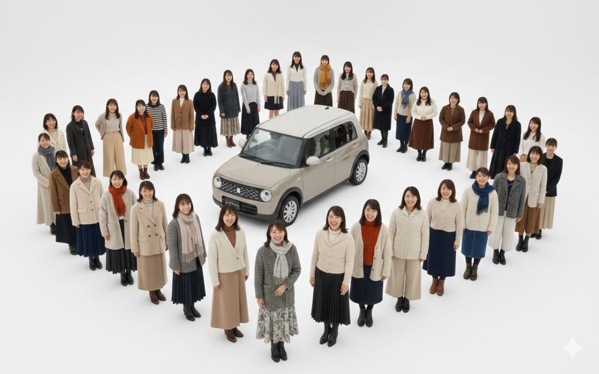 ラパンに乗る女性ユーザーの例