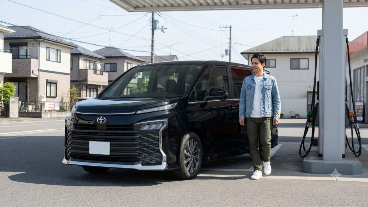 ヴォクシーはガソリン満タンで何リットルで何キロ走る？