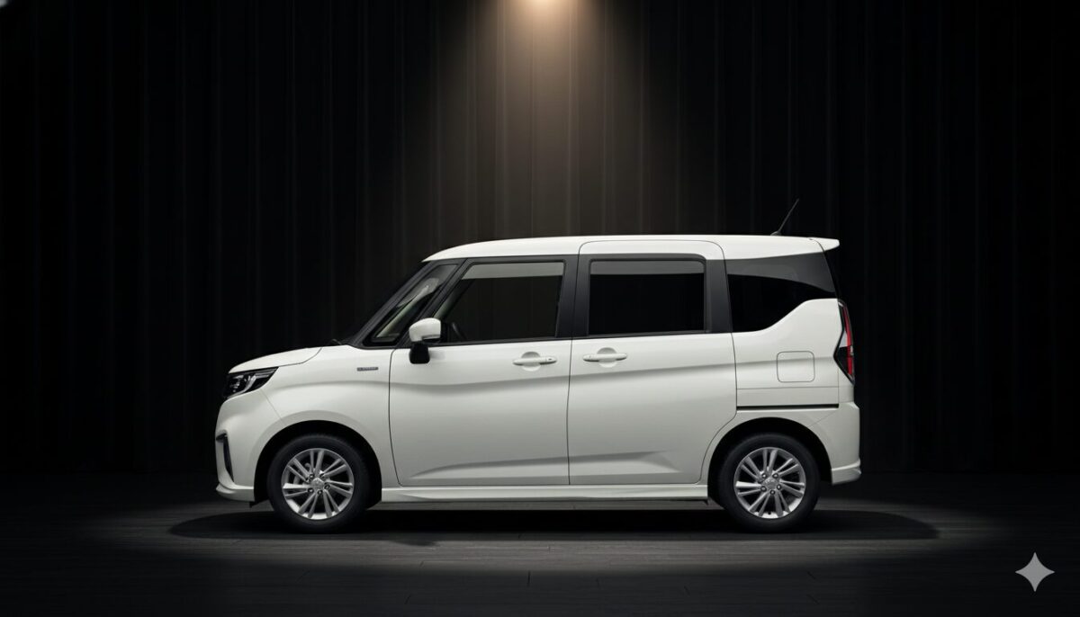 ステージ上に展示された新型ソリオ