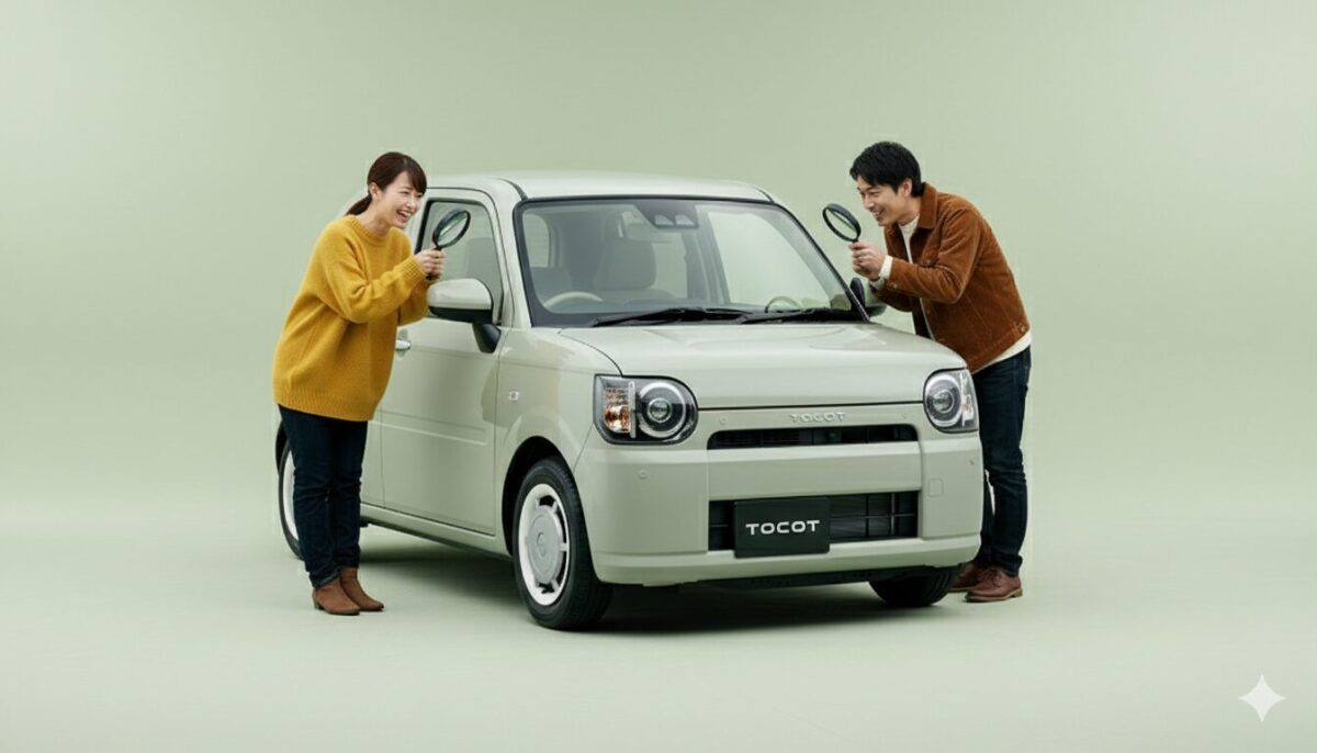 トコットを入念にチェックする男女